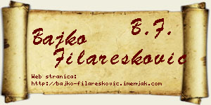 Bajko Filaresković vizit kartica